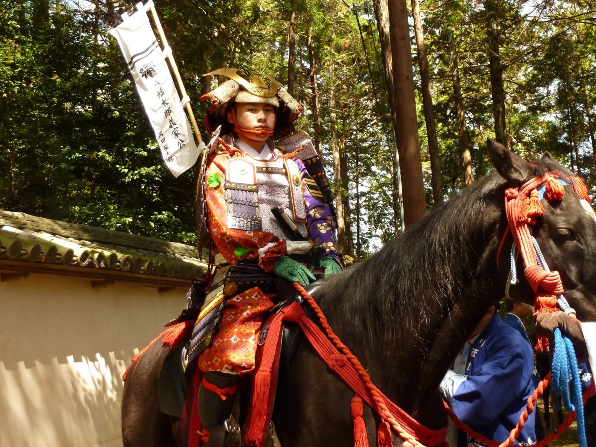 源氏祭りで若武者として